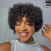 Peruca Humana cacheada curta - Anna